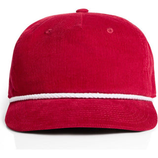 AS Colour 1185 Class Cord Rope Cap - Front View | color:Cardinal/White|view:front