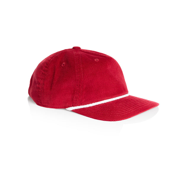 AS Colour Class Cord Rope Cap | 1185 (Cardinal/White)