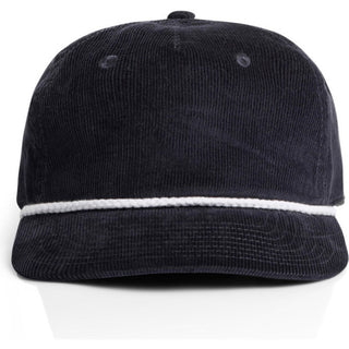 AS Colour 1185 Class Cord Rope Cap - Front View | color:Ink Blue/White|view:front
