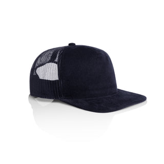 AS Colour 1157 Class Cord Trucker Cap - Side view | color:Midnight Blue|view:side