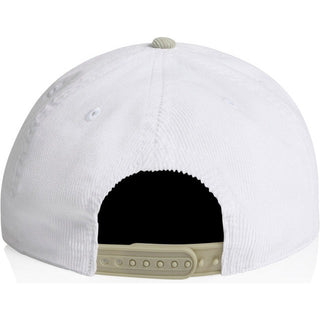 AS Colour 1159 Class Cord Two-Tone Cap - Back View | color:White/Eucalyptus|view:back