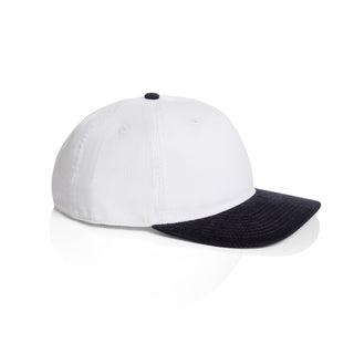 AS Colour 1159 Class Cord Two-Tone Cap - Side view | color:White/Ink Blue|view:side