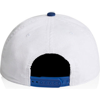 AS Colour 1159 Class Cord Two-Tone Cap - Back View | color:White/Liberty|view:back