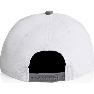 AS Colour 1159 Class Cord Two-Tone Cap - Back View | color:White/Shadow|view:back