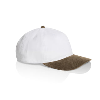 AS Colour 1159 Class Cord Two-Tone Cap - Side view | color:White/Walnut|view:side