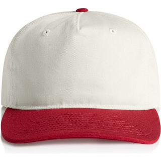 AS Colour 1154 Class Two-Tone Cap - Front View | color:Natural/Cardinal|view:front