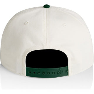 AS Colour 1154 Class Two-Tone Cap - Back View | color:Natural/Forest|view:back