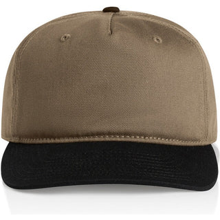AS Colour 1154 Class Two-Tone Cap - Front View | color:Walnut/Black|view:front