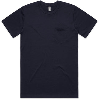 AS Colour 5027 Classic Pocket Tee - Front View | color:Navy|view:front