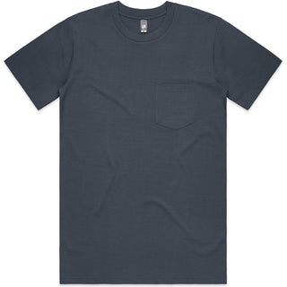 AS Colour 5027 Classic Pocket Tee - Front View | color:Petrol Blue|view:front