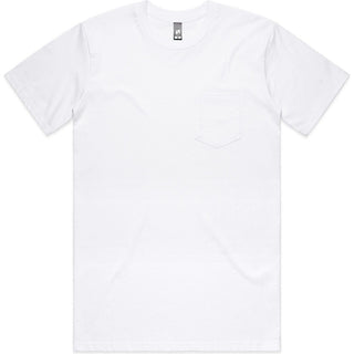 AS Colour 5027 Classic Pocket Tee - Front View | color:White|view:front