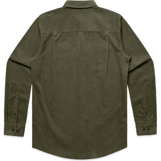 AS Colour 5419 Cord Shirt - Back View | color:Army|view:back