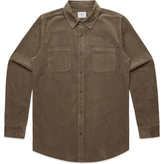 AS Colour 5419 Cord Shirt - Front View | color:Walnut|view:front