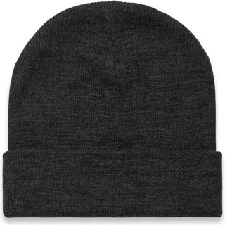 AS Colour 1107 Cuff Beanie - Front View | color:Asphalt Marle|view:front