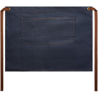 AS Colour 1085 Denim Half Apron - Front View | color:Indigo|view:front