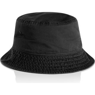 AS Colour 1181 Faded Bucket Hat - Front View | color:Faded Black|view:front