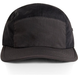 AS Colour 1105 Finn Two-Tone Nylon Cap - Front View | color:Coal/Black|view:front