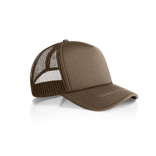 AS Colour 1161 Frame Foam Trucker Cap - Side view | color:Walnut|view:side