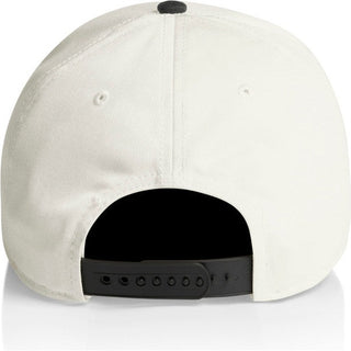 AS Colour 1165 Frame Two-Tone Cap - Back View | color:Natural/Coal|view:back