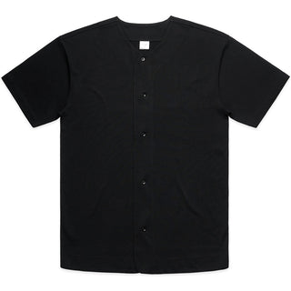 AS Colour 5423 Heavy Baseball Jersey - Front View | color:Black|view:front