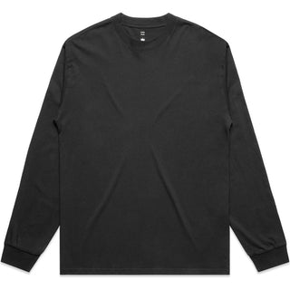 AS Colour 5083 Heavy Faded L/S Tee - Front View | color:Faded Black|view:front