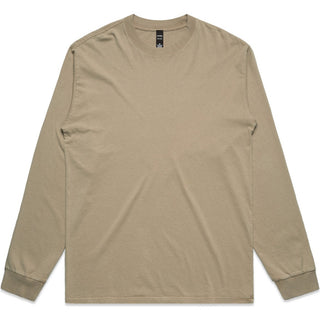 AS Colour 5083 Heavy Faded L/S Tee - Front View | color:Faded Khaki|view:front