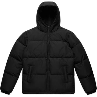 AS Colour 5590 Hooded Puffer Jacket - Front View | color:Black|view:front