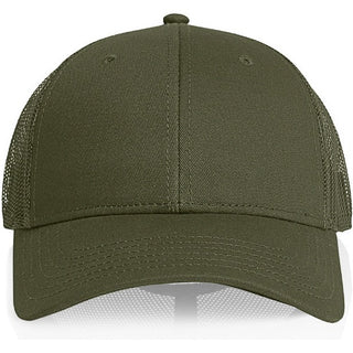 AS Colour 1141 Icon Trucker Cap - Front View | color:Army|view:front