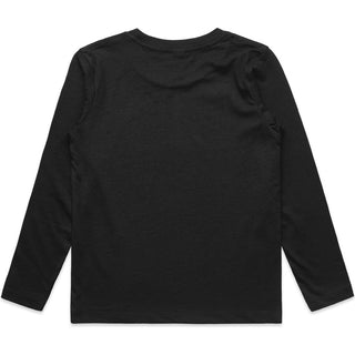 AS Colour 3007 Kids Staple L/S Tee - Back View | color:Black|view:back