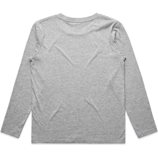 AS Colour 3007 Kids Staple L/S Tee - Back View | color:Grey Marle|view:back