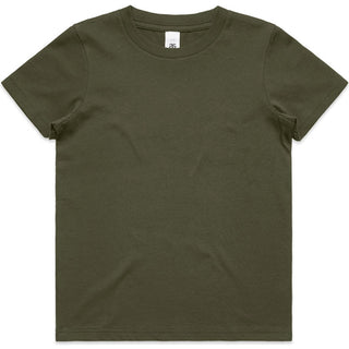 AS Colour 3005 Kids Staple Tee - Front View | color:Army|view:front