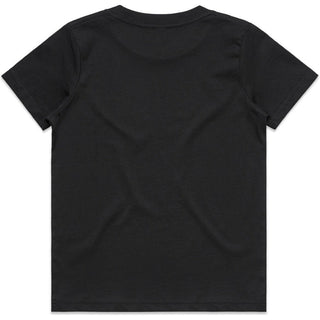 AS Colour 3005 Kids Staple Tee - Back View | color:Black|view:back