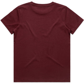 AS Colour 3005 Kids Staple Tee - Back View | color:Burgundy|view:back