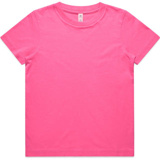 AS Colour 3005 Kids Staple Tee - Front View | color:Charity Pink|view:front
