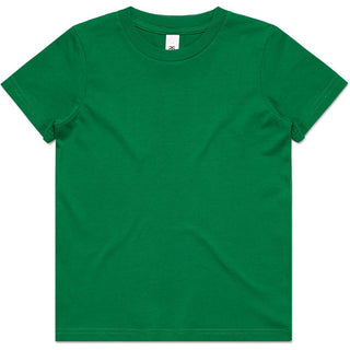 AS Colour 3005 Kids Staple Tee - Front View | color:Kelly Green|view:front