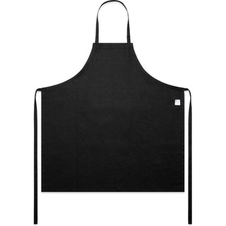 AS Colour 1086 Linen Apron - Back View | color:Black|view:back