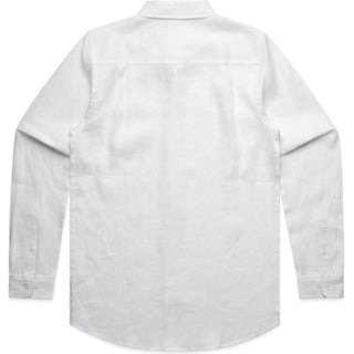 AS Colour 5418 Linen Shirt - Back View | color:White|view:back