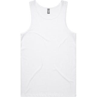 AS Colour 5007 Lowdown Singlet - Front View | color:White|view:front