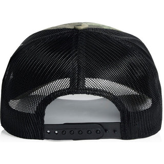 AS Colour 1191C Mesh Contrast Camo Cap - Back View | color:Tree Camo/Black|view:back