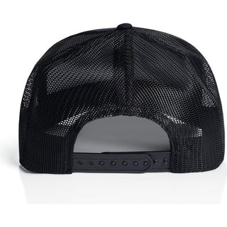 AS Colour 1191 Mesh Contrast Trucker Cap - Back View | color:Ink Blue/Black|view:back