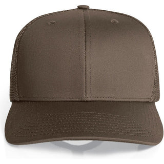 AS Colour 1190 Mesh Trucker Cap - Front View | color:Walnut|view:front