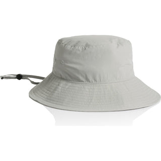 AS Colour 1174 Nylon Wide Brim Bucket Hat - Front View | color:Storm|view:front