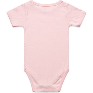 AS Colour 3003 Organic Infant Mini-Me One-Piece - Back View | color:Pink|view:back