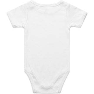 AS Colour 3003 Organic Infant Mini-Me One-Piece - Back View | color:White|view:back