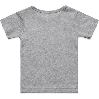 AS Colour 3001 Organic Infant Wee Tee - Back View | color:Grey Marle|view:back