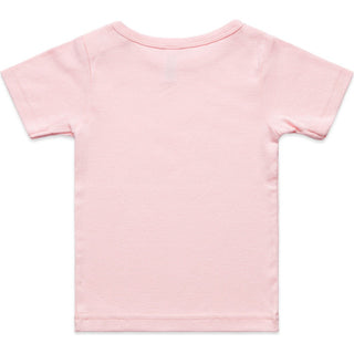 AS Colour 3001 Organic Infant Wee Tee - Back View | color:Pink|view:back