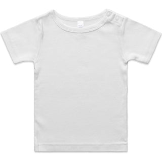 AS Colour 3001 Organic Infant Wee Tee - Front View | color:White|view:front