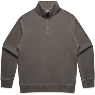 AS Colour 5167 Relax Faded Half Zip - Front View | color:Faded Grey|view:front