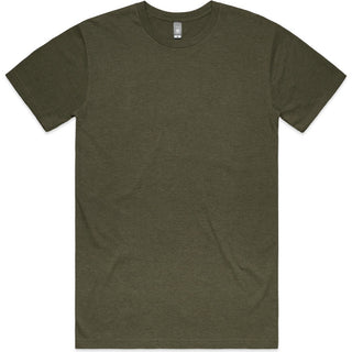 AS Colour 5001M Staple Marle Tee - Front View | color:Army Marle|view:front