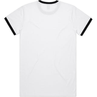 AS Colour 5053 Staple Ringer Tee - Back View | color:White/Black|view:back